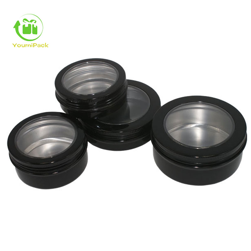 Aluminum jar with window 60g 80g 100g 150g 200g