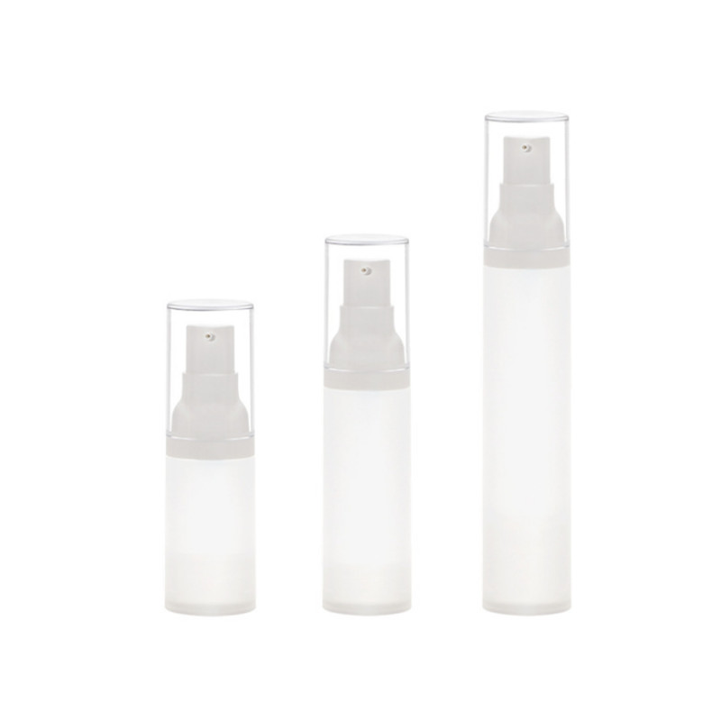 PP transparent frosted sprayer and lotion vacuum bottle