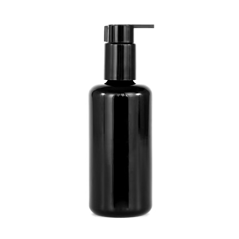 100ml dark violet glass cosmetic bottle with pump